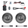 Picture of XK Glow 07-18 Jeep Wrangler JK 7in Headlight XKmax RGBW LED 2pc XKchrome Bluetooth App Cntl Kit