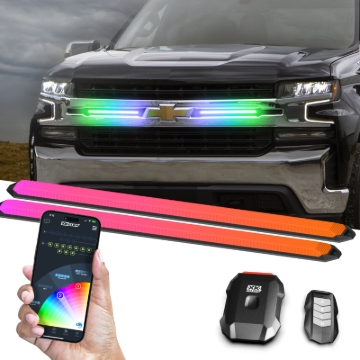 Picture of XK Glow 14in XKmax DRL Truck Grill Flexible Light App Cntl Bar 2pc