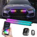 Picture of XK Glow 6in XKmax DRL Truck Grill Flexible Light App Cntl Bar 2pc