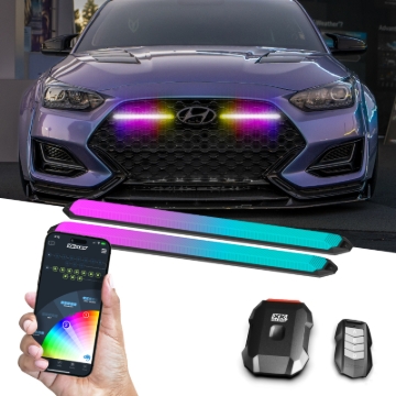 Picture of XK Glow 6in XKmax DRL Truck Grill Flexible Light App Cntl Bar 2pc
