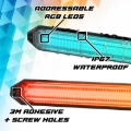 Picture of XK Glow 6in XKmax DRL Truck Grill Flexible Light App Cntl Bar 2pc