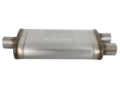 Picture of aFe MACHForce XP SS Muffler 2.5in Center Inlet / 2.5in Dual Outlets 18in L x 9in W x 4in H Body