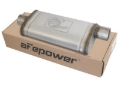 Picture of aFe MACHForce XP SS Muffler 3in Center Inlet / 3in Offset Outlet 18in L x 9in W x4in H Body