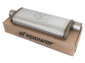Picture of aFe MACHForce XP SS Muffler 3in Center Inlet / 3in Offset Outlet 22in L x 9in W x4in H Body