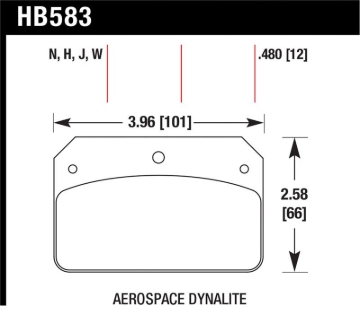Picture of Hawk HP+ Aerospace Dynalite w/ 0.218in Hole Brake Pads