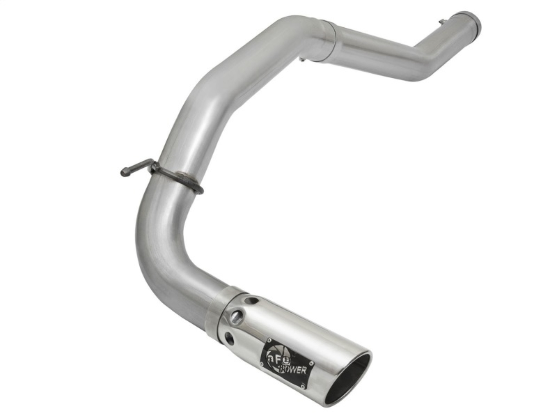 Picture of aFe Atlas Exhaust 5in DPF-Back Al Steel 2016 Nissan Titan XD V8-5.0L Polished Tip