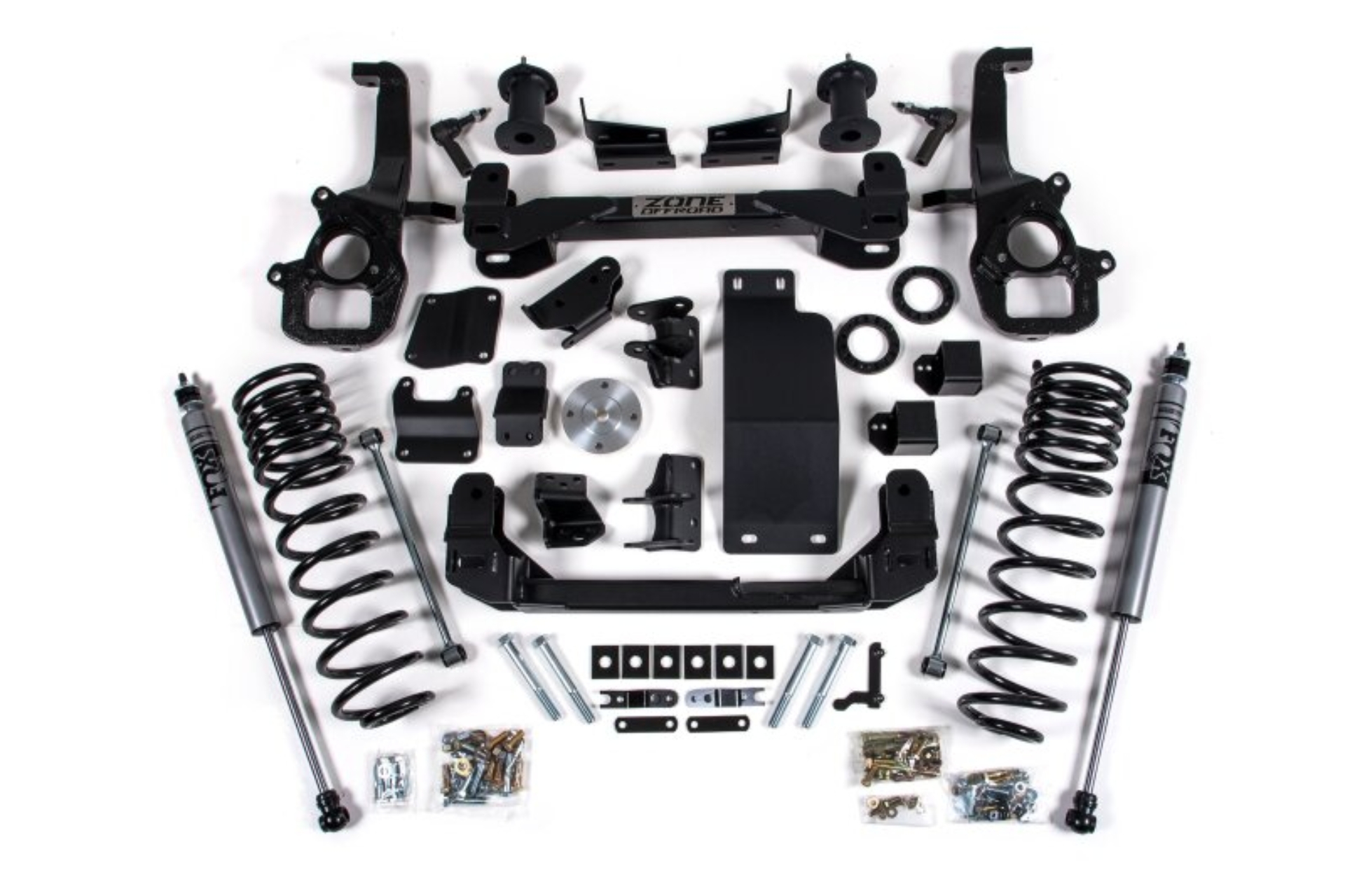 Picture of Zone Offroad 2025 Ram 1500 4WD 4in Front 3in Rear Susp. Lift System - Std Bore - Fox Adv Rear Shocks