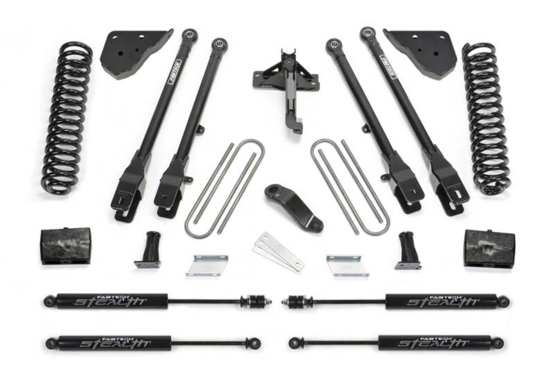 Picture of Fabtech 23-24 Ford F450/F550 4WD 6in 4 Link Lift Kit w/ Stealth Shocks