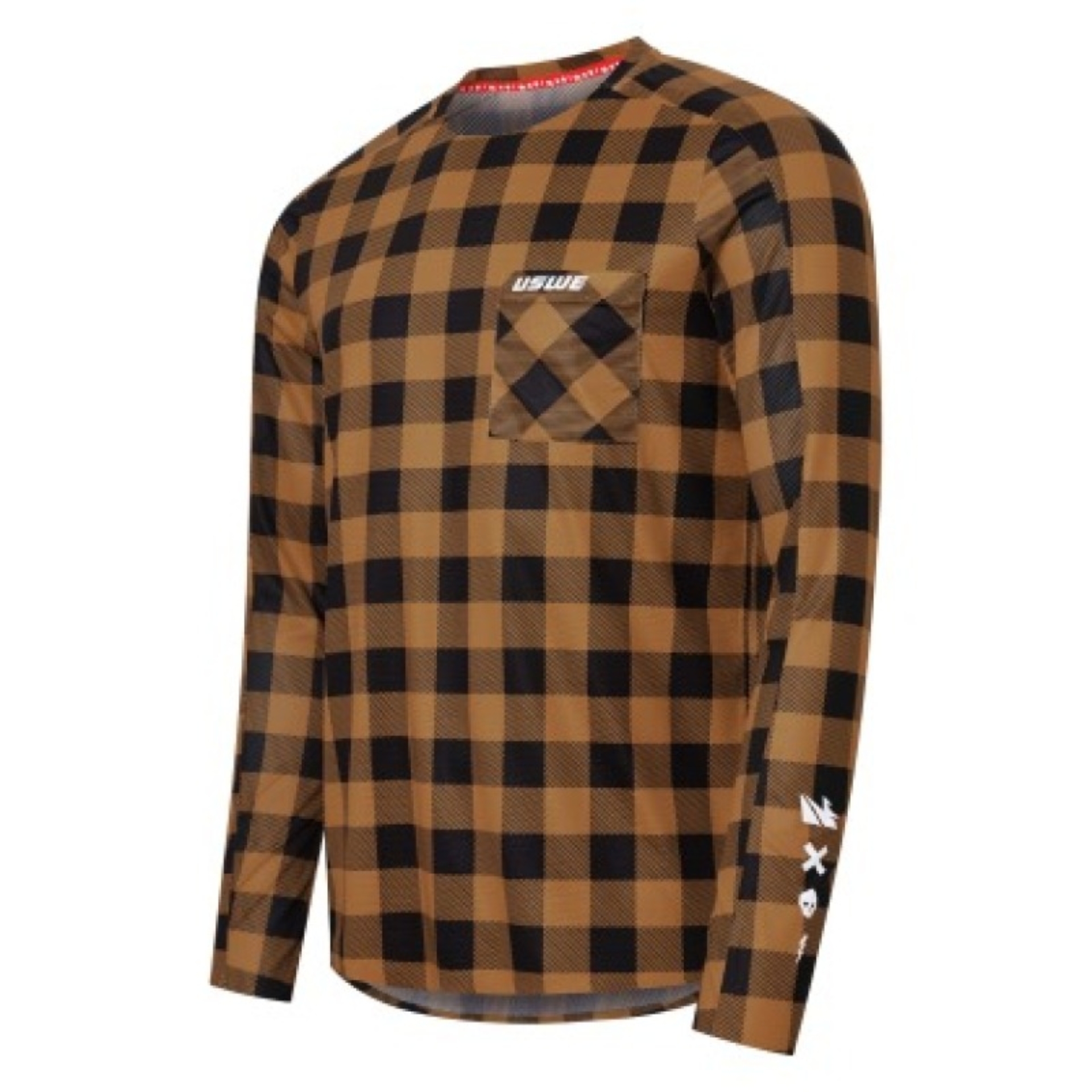 Picture of USWE Flannel Long Sleeve Lightweight Off-Road Jersey Bronze - Large