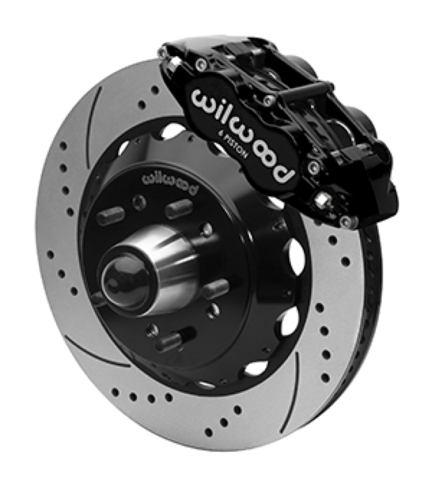 Picture of Wilwood 88-98 GMC C1500 Forged Narrow Superlite 6R Big Brake Front Brake Kit (Hub) - Black Powder