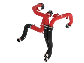 Picture of aFe 22-24 Ford Bronco Raptor BladeRunner Aluminum Hot and Cold Charge Pipe Kit Red