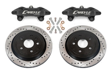 Picture of BMR 97-04 Chevrolet Corvette C5 Brake Kit For 15in Conversion Drilled & Slotted Rotors Black Caliper