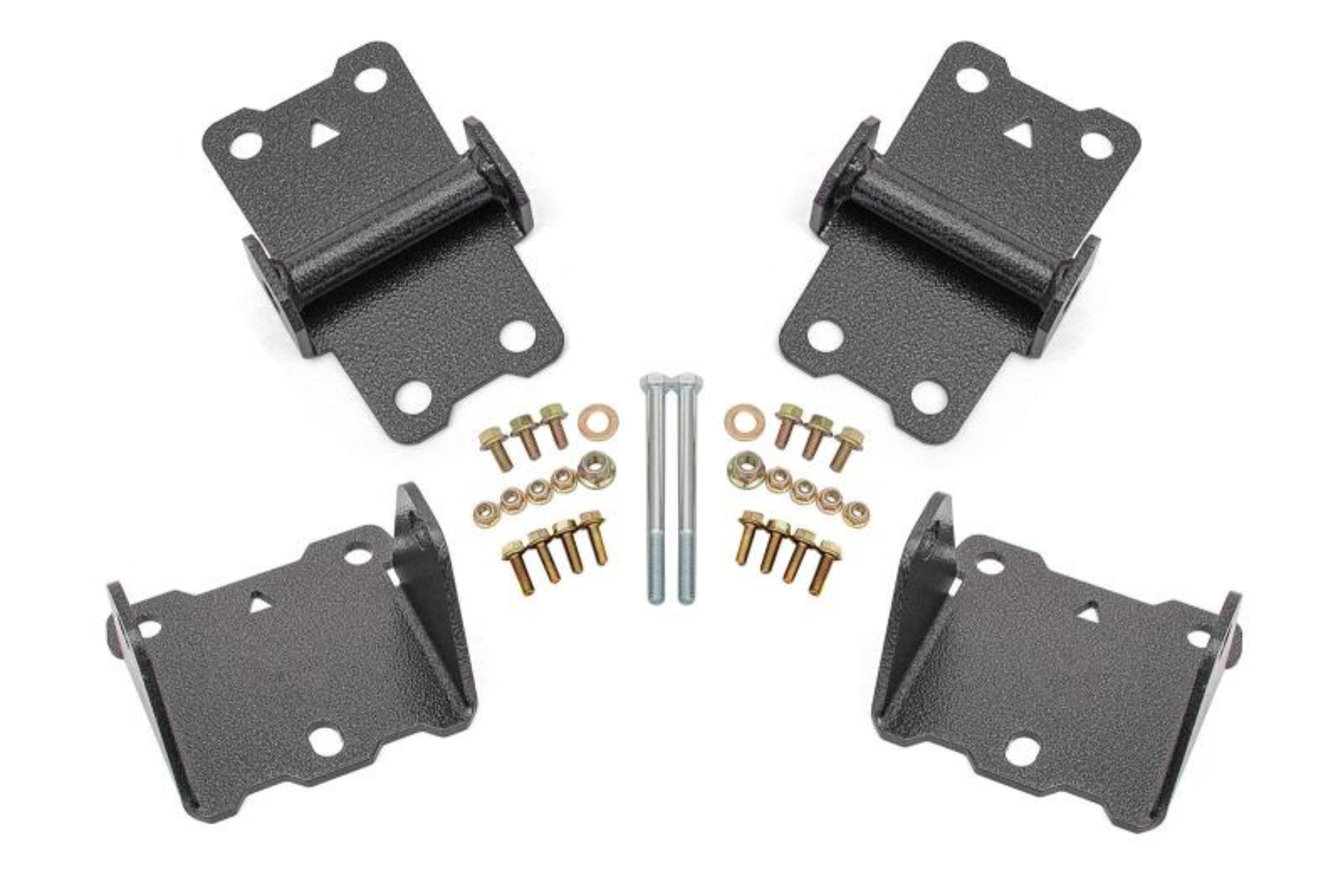 Picture of BMR 78-87 G-Body Motor Mount Kit Upper & Lower Solid - Black Hammertone