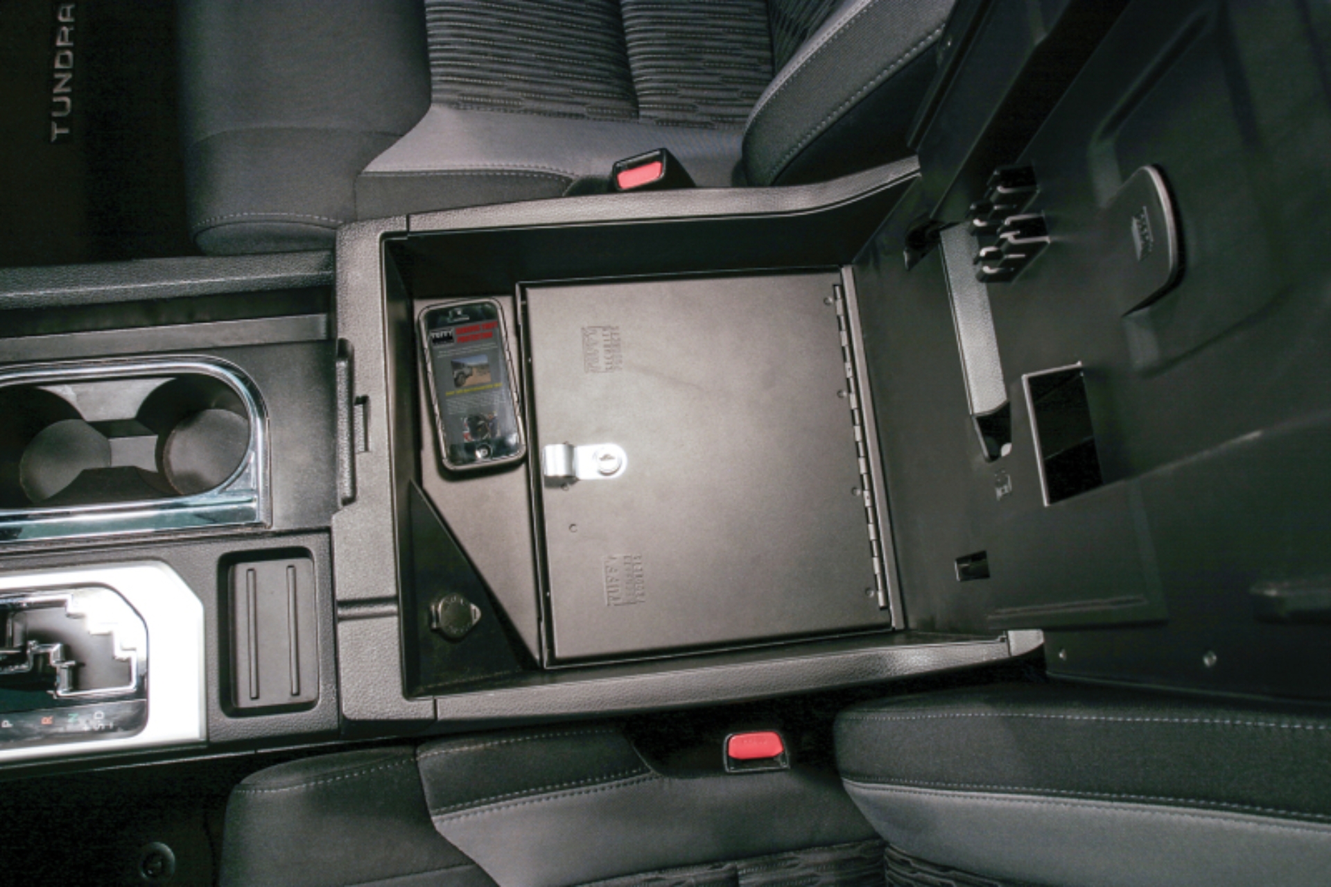 Picture of Tuffy Console Safe W/ Keyed Lock For Toyota Tundra W/ Flow Thru Console