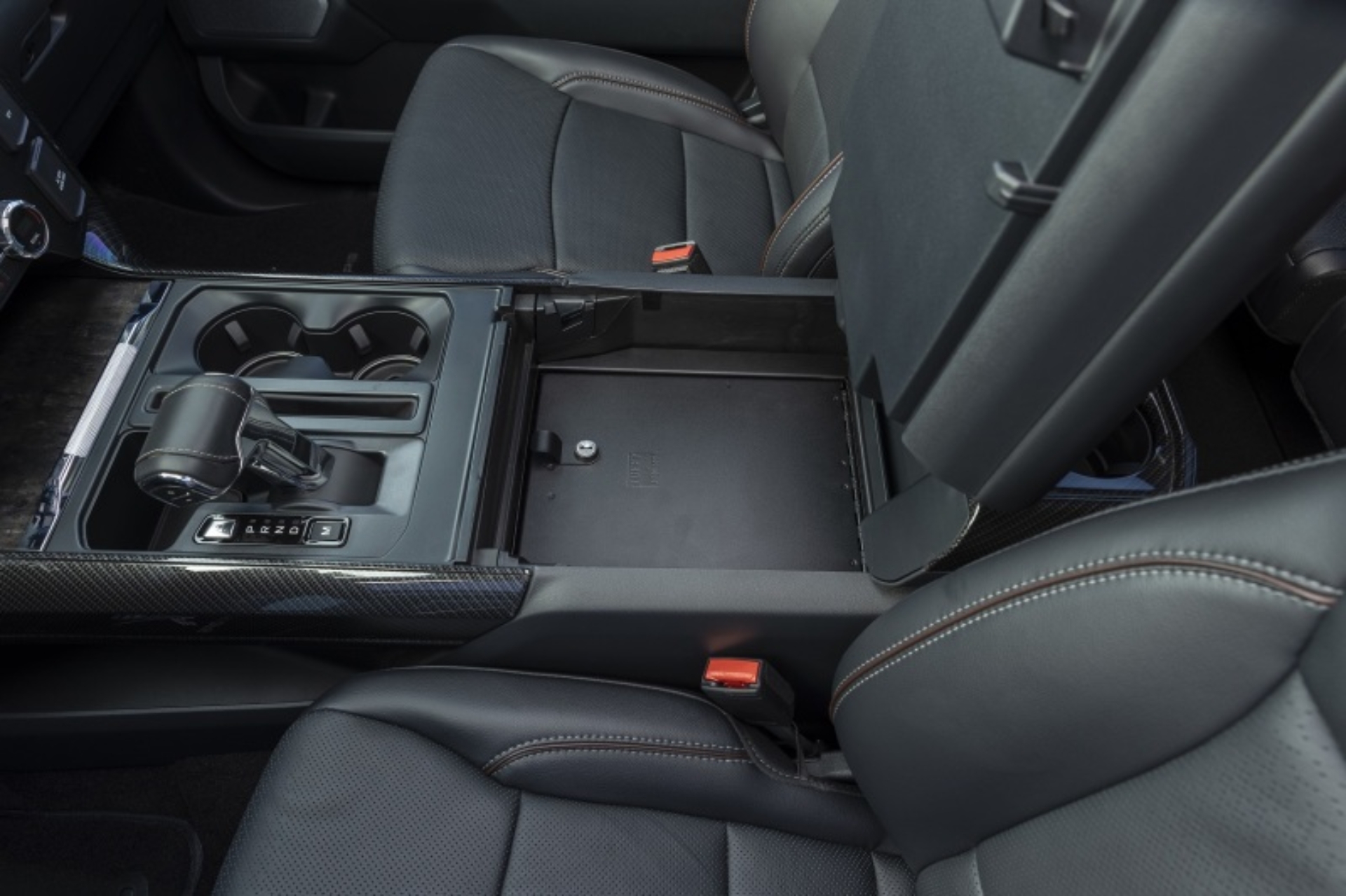 Picture of Tuffy Ford F150 Console Safe W/ Keyed Lock For W/ Flow Thru Console