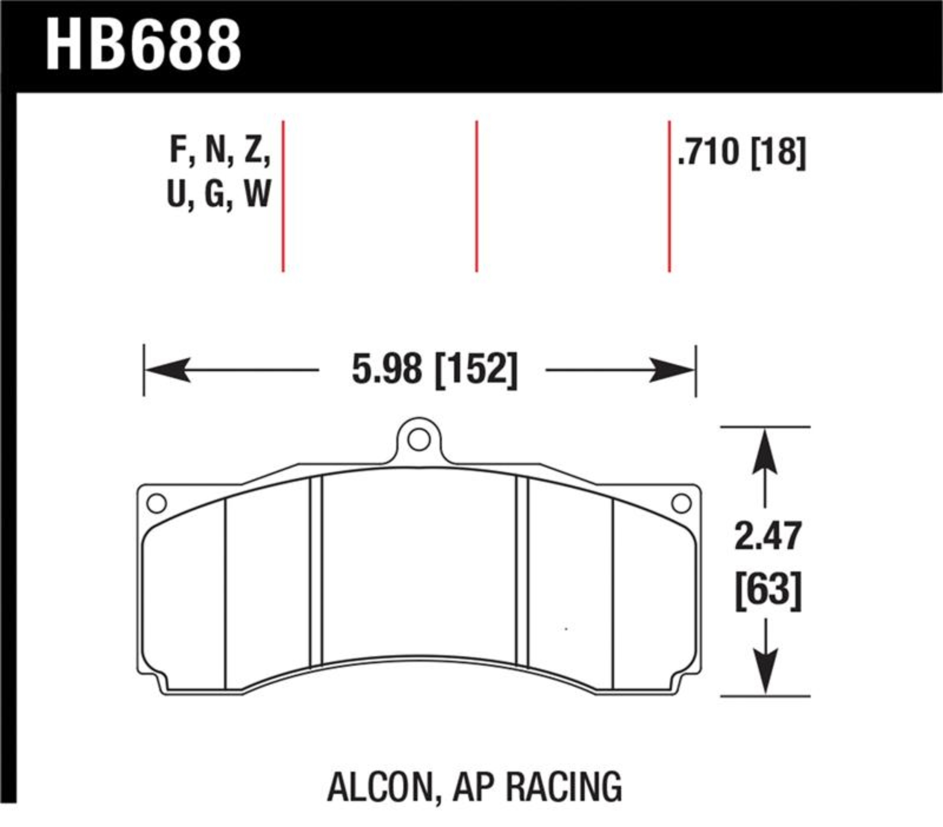 Picture of Hawk DTC-70 Universal Performance Compound Racing Brake Pads
