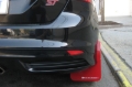 Picture of Rally Armor 12-19 Ford Focus ST / 16-19 RS Black UR Mud Flap w/Nitrous Blue Logo