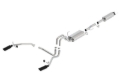 Picture of Borla 11-14 Ford F-150 5.0L Stainless Steel S-Type Catback Exhaust - 4in Tips Single Split Rear Exit