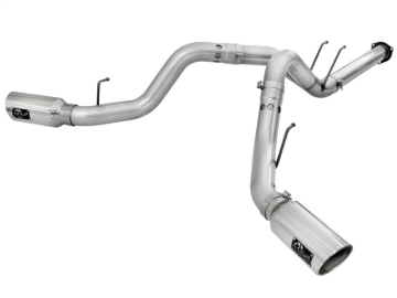 Picture of aFe Atlas Exhaust 4in DPF-Back Exhaust Aluminized Steel Polished Tip 11-14 ford Diesel Truck V8-6.7L