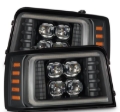 Picture of AlphaRex 92-96 Ford F-Series/Bronco NOVA-Series LED Proj Headlight Bk w/Actv Light SeqSig & SBDRL