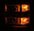 Picture of AlphaRex 15-19 Chevy Silverado 2500/3500 LUXX-Series Proj. Headlights Blk w/Actv SeqSig & SBDRL