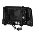 Picture of AlphaRex 92-96 Ford F-Series/Bronco LUXX-Series Proj Headlights Blk w/Actv Light SeqSig & SBDRL