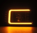 Picture of AlphaRex 92-96 Ford F-Series/Bronco LUXX-Series Proj Headlights Blk w/Actv Light SeqSig & SBDRL