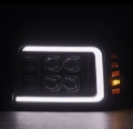 Picture of AlphaRex 92-96 Ford F-Series/Bronco NOVA-Series LED Proj Headlight Bk w/Actv Light SeqSig & SBDRL