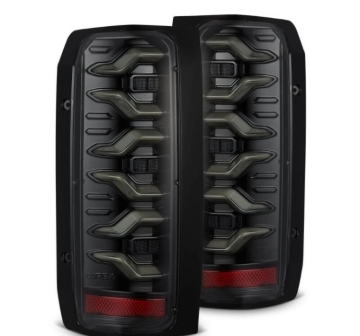 Picture of AlphaRex 87-96 Ford Bronco/F-150 Luxx-Series LED Tail Lights - Alpha-Black