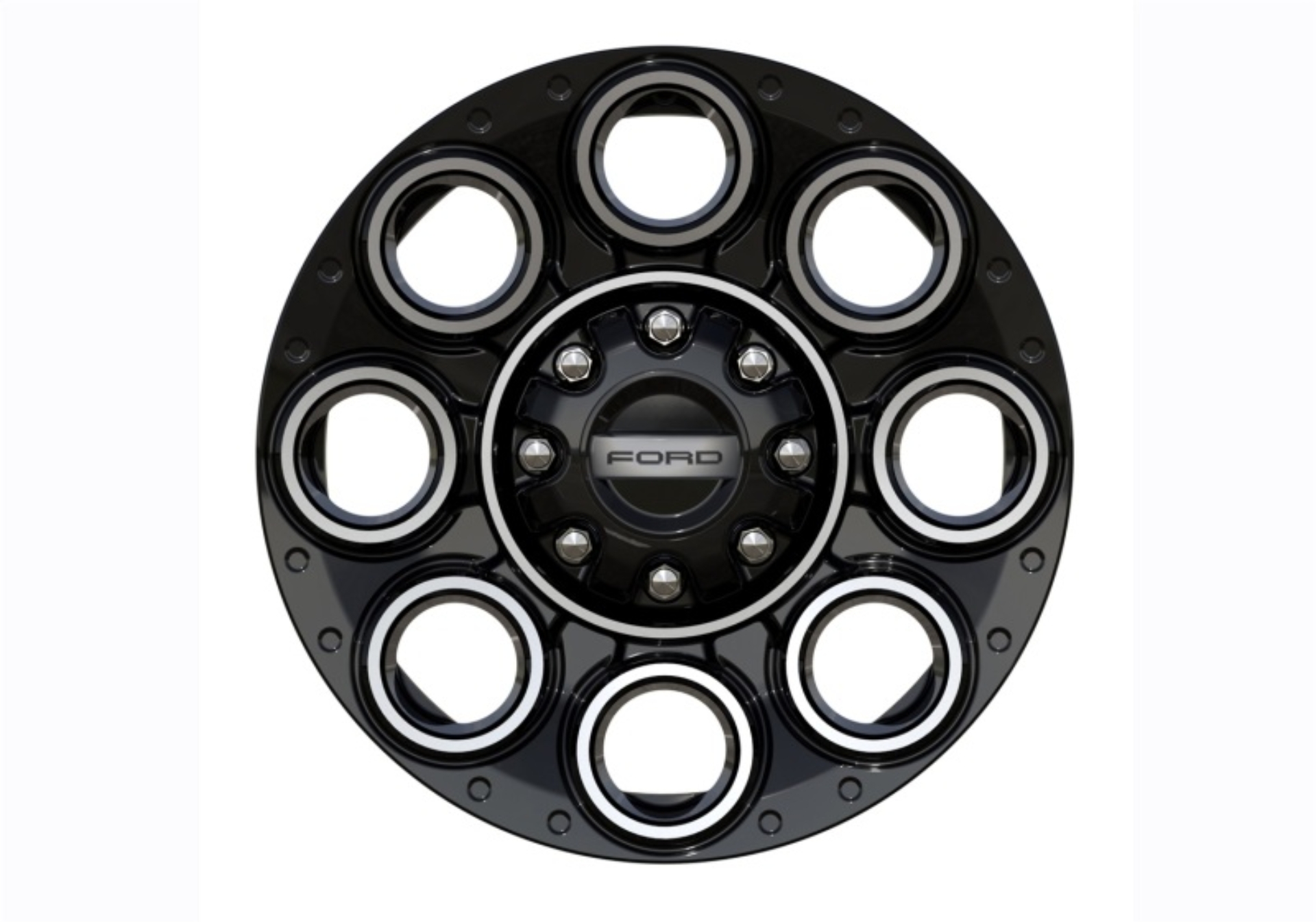 Picture of Ford Racing 23-24 Super Duty 20x8in Wheel Kit - Black w/Machined Face