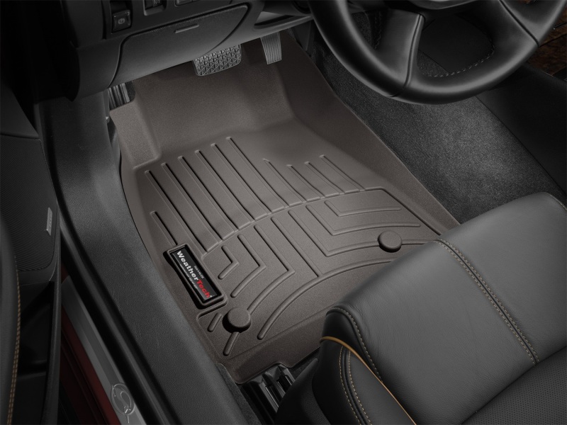 Picture of WeatherTech 14+ Chevy Silverado (Crew Cab / Double Cab) Front FloorLiners - Cocoa
