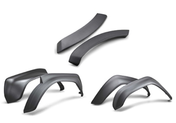Picture of Ford Racing 22-24 Bronco Raptor Carbon Fiber Fender Flare Set - Matte