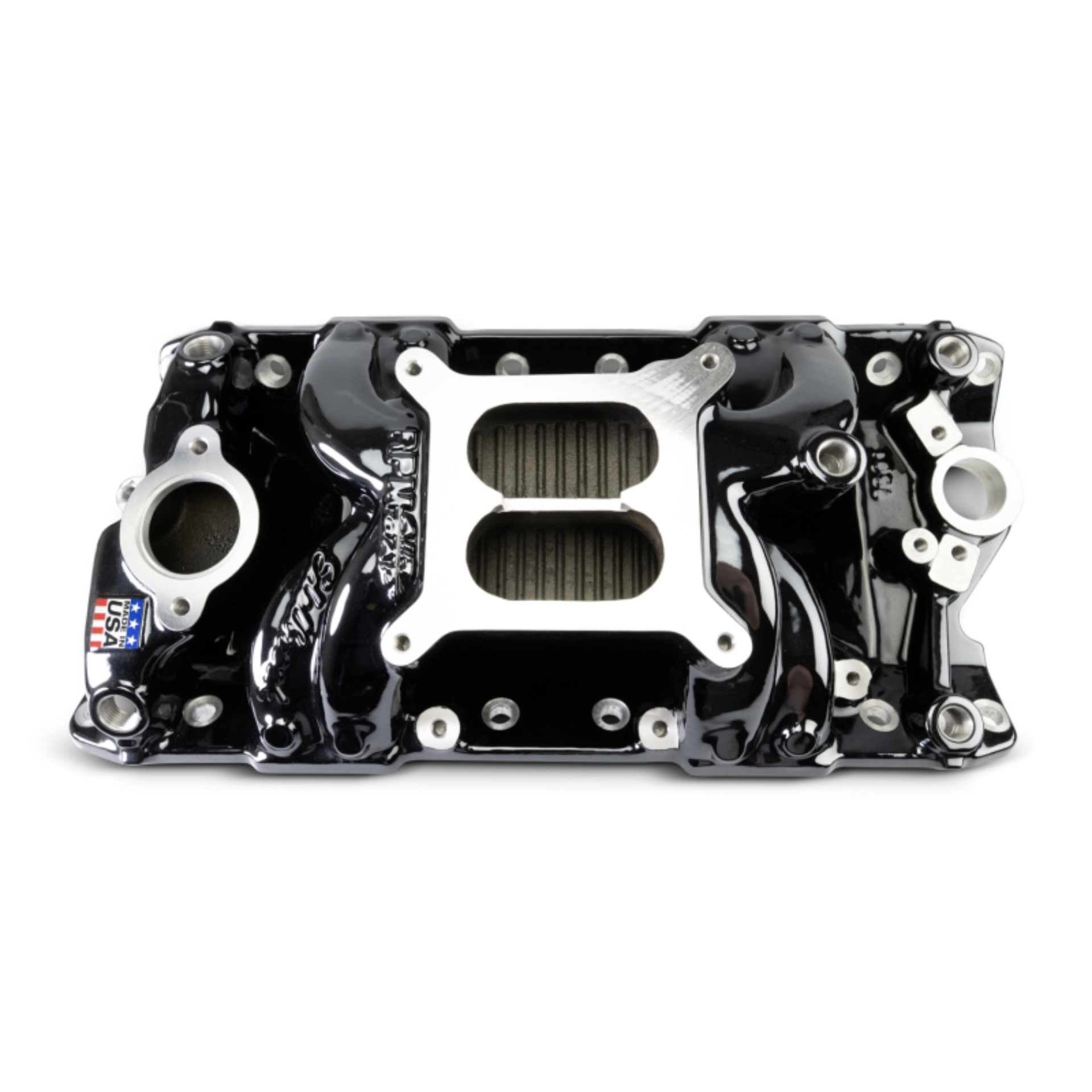 Picture of Performer RPM Small Block Chevy AIR-Gap Intake Manifold, Black Plasma finish
