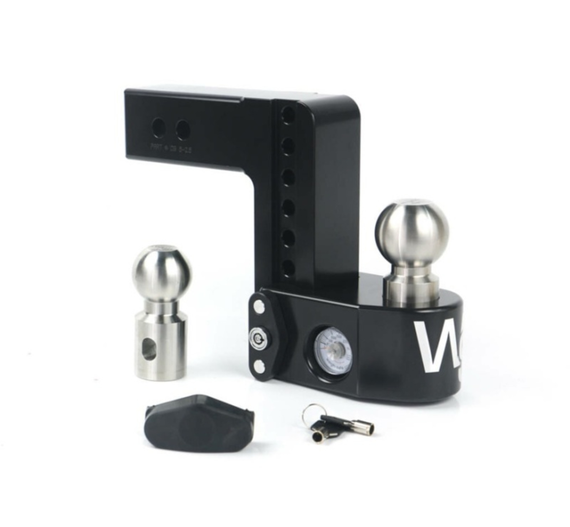 Picture of Weigh Safe 8in Drop Hitch w/ Built-in Scale & 2in Shank (8K/18.5K GTWR) w/WS05 - Black Cerakote