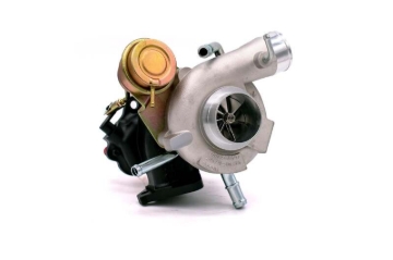 Picture of Forced Performance Subaru STi Blue Turbo 58mm Black Housing Ported Internal WG w/Oil Line (D/S Only)