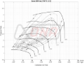 Picture of Forced Performance Subaru STi Green UHF Turbo 84mm Black Housing Internal WG w/Oil Line (D/S Only)