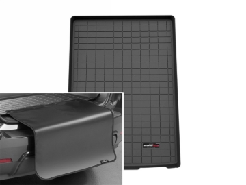 Picture of WeatherTech 24-25 BMW 540i / 530i (Mobility Kit w/o Spare Tire) Cargo Liner w/Bumper Protector - Blk