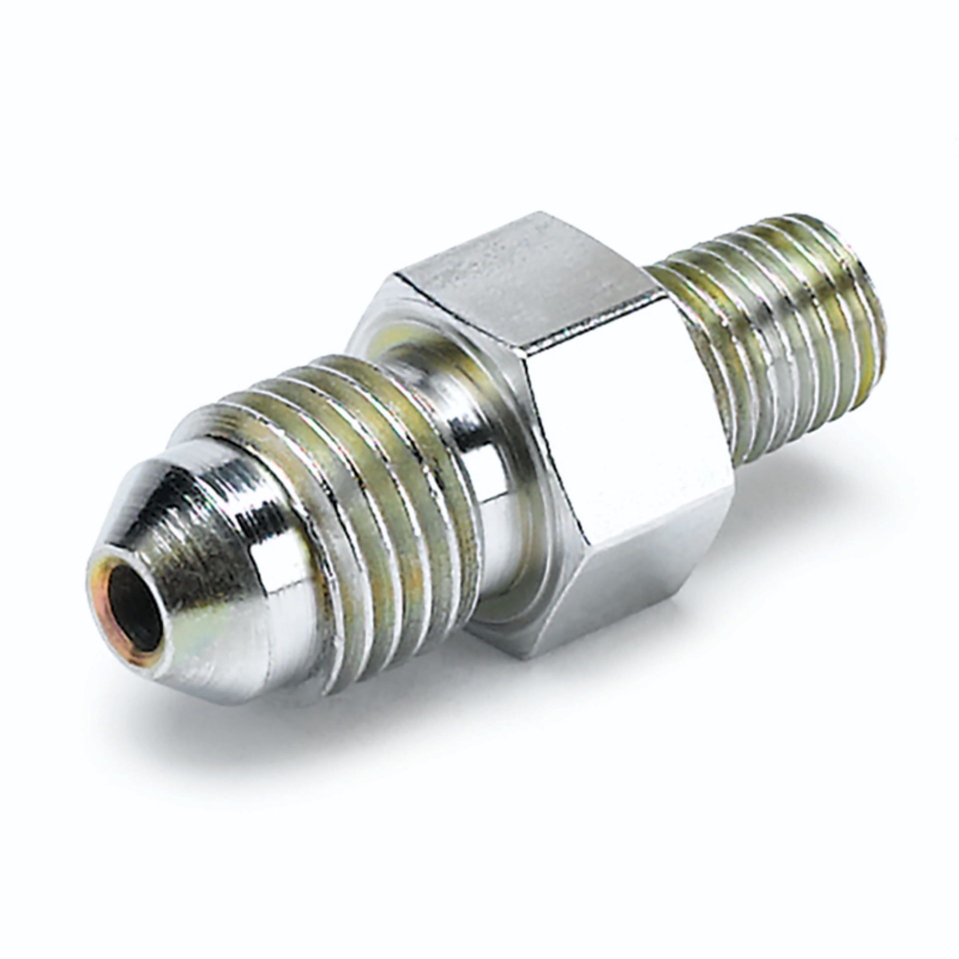 Picture of Autometer Fitting Adapter -4AN Male to 1/16in NPT Male for Ford Fuel Rail