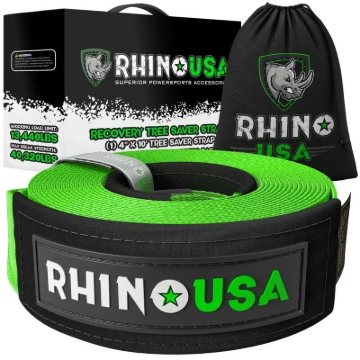 Picture of Rhino USA Recovery Tree Saver Strap 4Inx10Ft (Green)