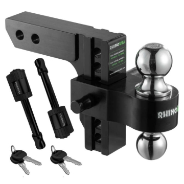Picture of Rhino USA 6In Heavy Duty Drop Hitch - 2In (Black)