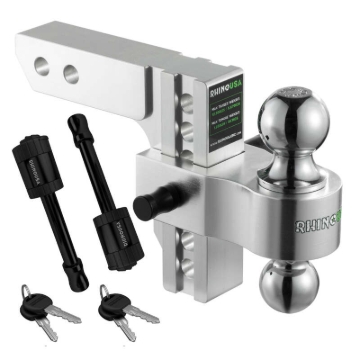 Picture of Rhino USA 6In Heavy Duty Drop Hitch - 2In (Silver)