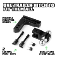 Picture of Rhino USA 6In Heavy Duty Drop Hitch - 2In (Black)
