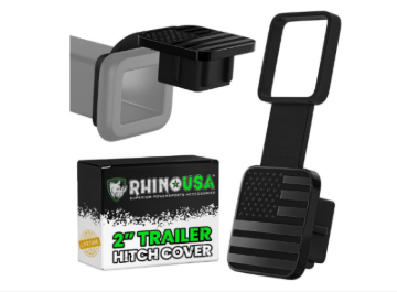 Picture of Rhino USA 2In American Flag Hitch Cover - Black