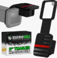 Picture of Rhino USA 2In American Flag Hitch Cover - Black & Red