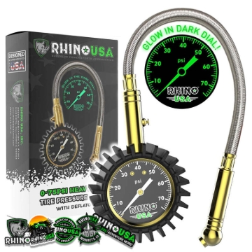 Picture of Rhino USA 75 Psi Analog Heavy Duty Tire Pressure Gauge