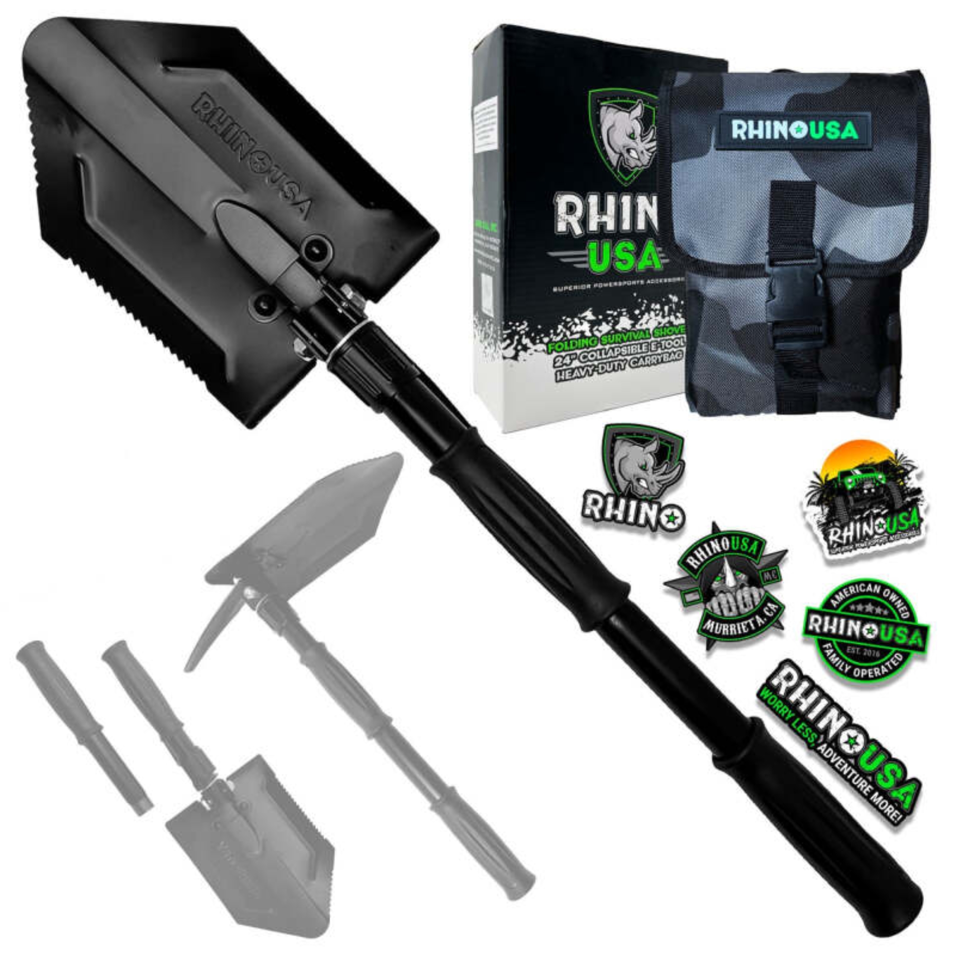 Picture of Rhino USA Straight Handle Recovery Shovel W/Pick