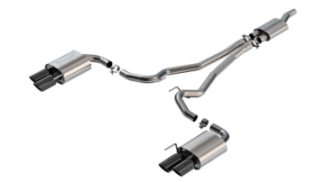 Picture of Borla 2024 Ford Mustang 2.3L Ecoboost S-Type Black Chrome Catback Exhaust w/ Quad Tips - Non-Active