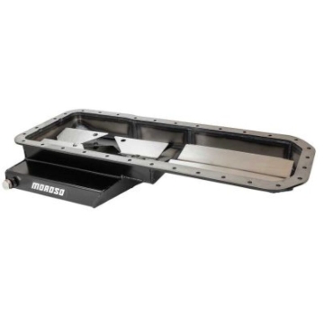 Picture of Moroso Datsun/Nissan L24/L26/L28 Road Race Baffled Wet Sump 5.6 Qt 6.25in Deep Steel Oil Pan (Black)