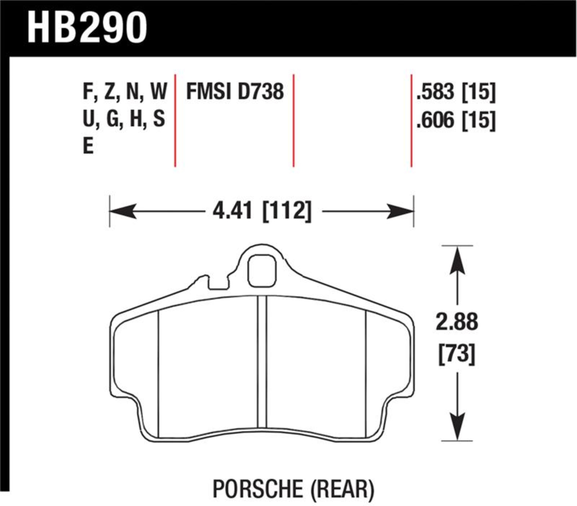 Picture of Hawk HP+ Porsche Rear Brake Pads