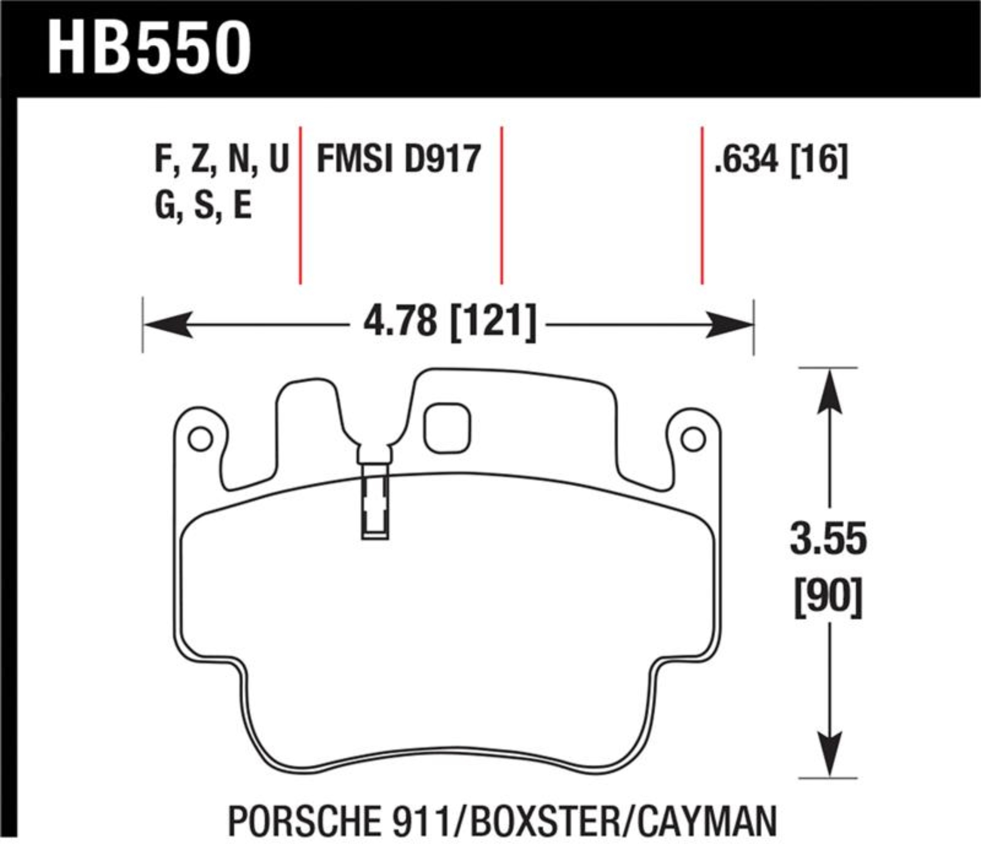 Picture of Hawk Porsche Front HP+ Brake Pads
